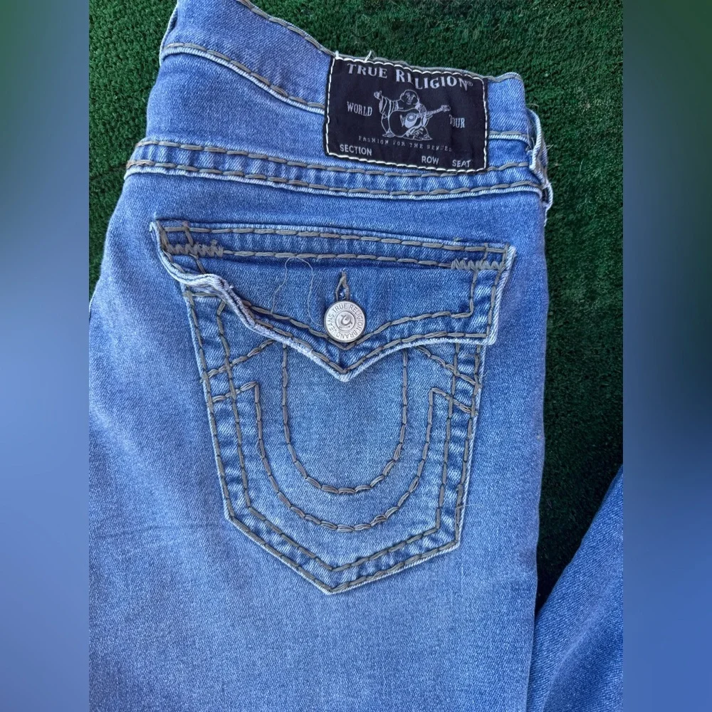 True Religion Blue Straight Leg Jeans